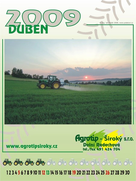 Kalendář Agrotip Široký 2009