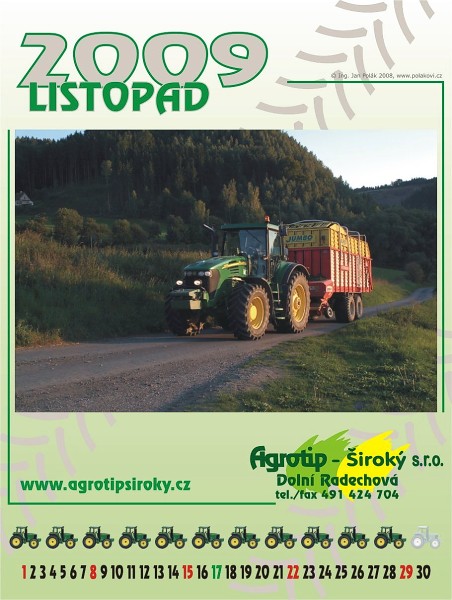 Kalendář Agrotip Široký 2009