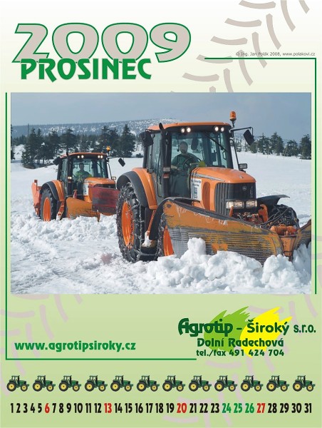 Kalendář Agrotip Široký 2009