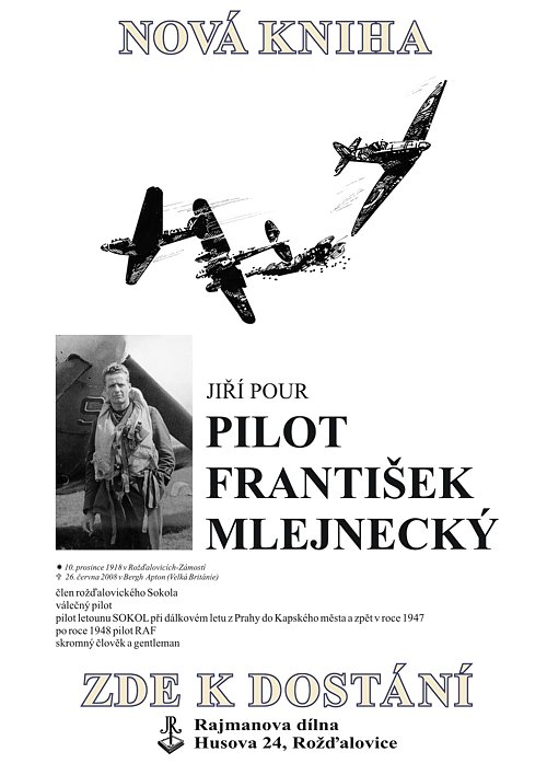 Plakt ke knize Pilot Frantiek Mlejneck